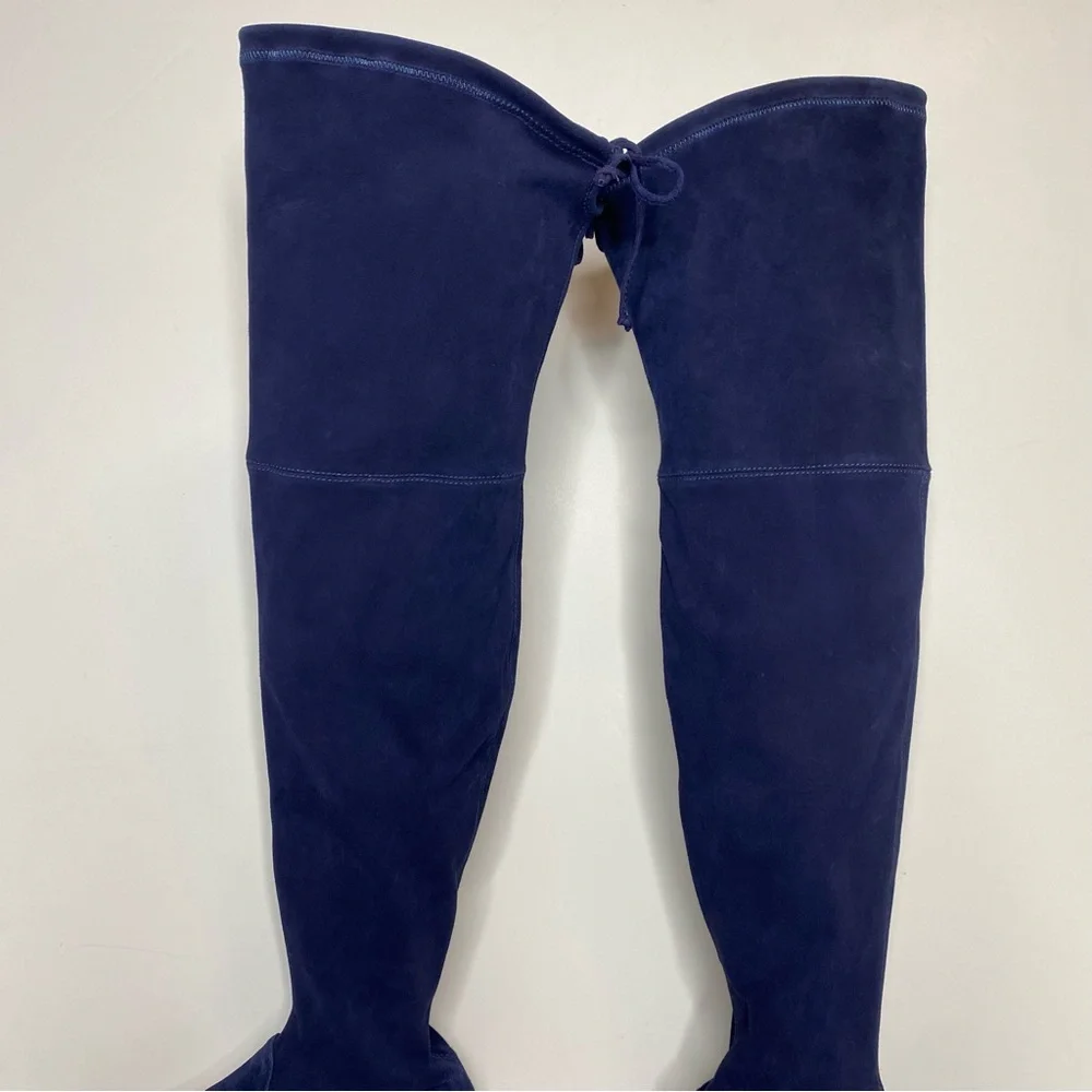 Stuart Weitzman Blue Suede Over The Knee Boot 7B